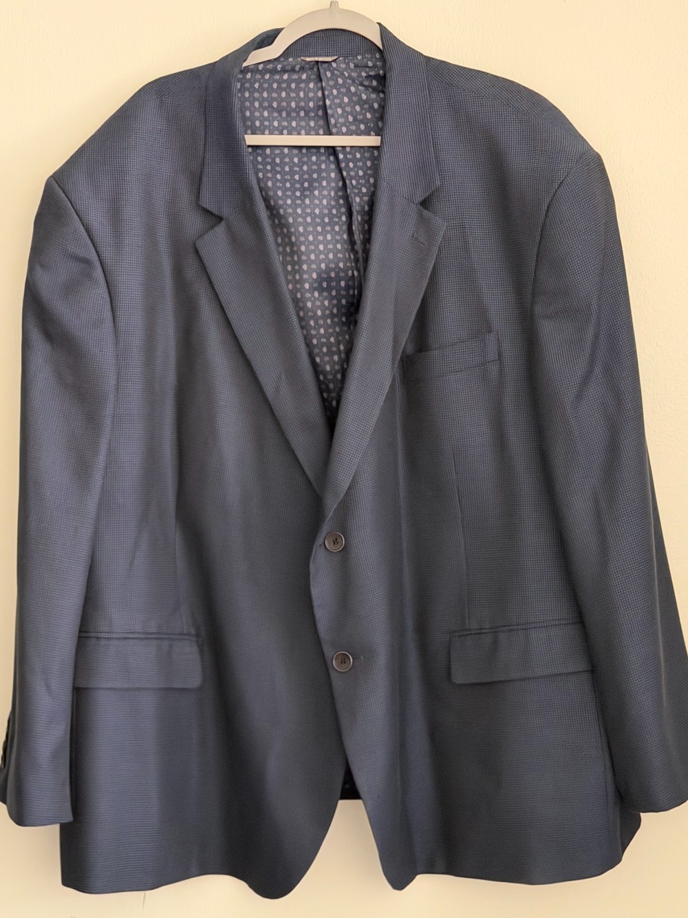 OAK HILL Sport Coat / Blazer / Suit Jacket - Men's Size 4XL - 58R/60R Blue Plaid